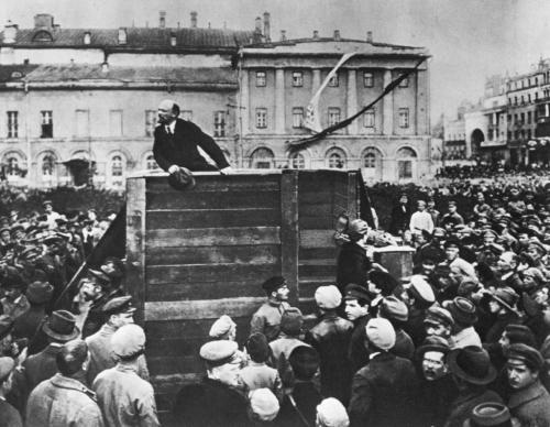 Выступление В.И. Ленина на митинге в 1917 году