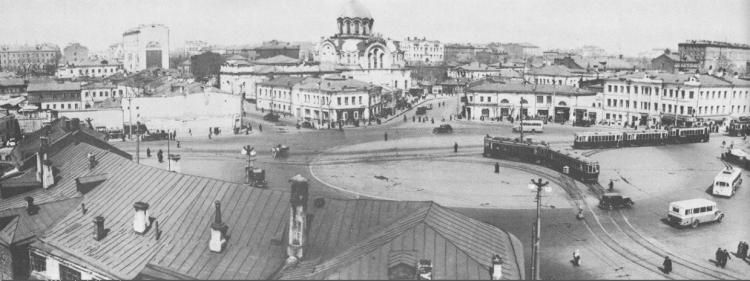 Панорама Калужской площади, вид примерно до 1935 года