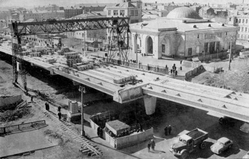 Строительство Крымской эстакады в 1960-е годы